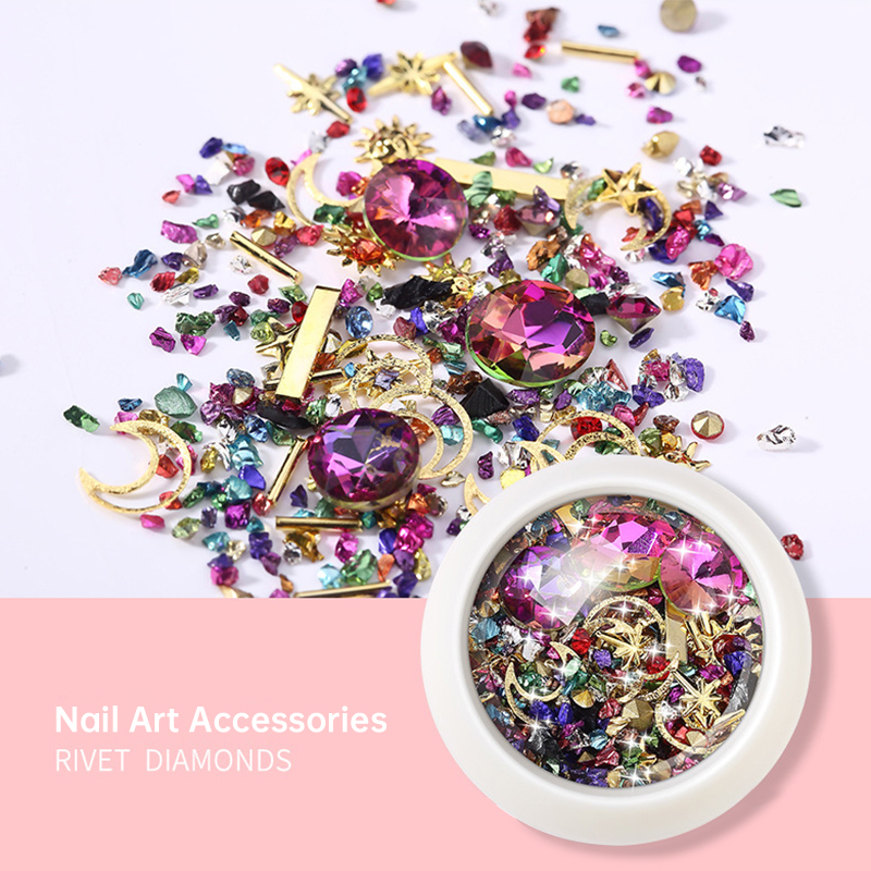 Resin Art Stone - Hars Stenen Sieraden Metalen Klinknagel Diamant