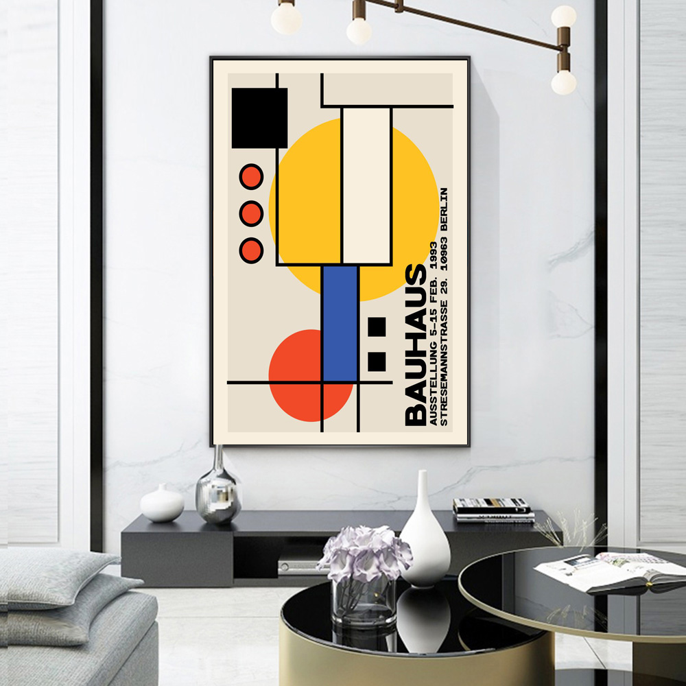 Resin Art Online - Bauhaus eenvoudige geometrische lijnen beroemde kunstposters