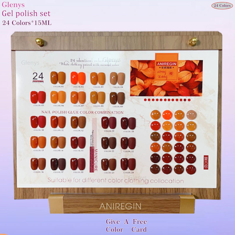 Resin Art Online - Vintage Bruine 24 Kleuren Nagellak Glue