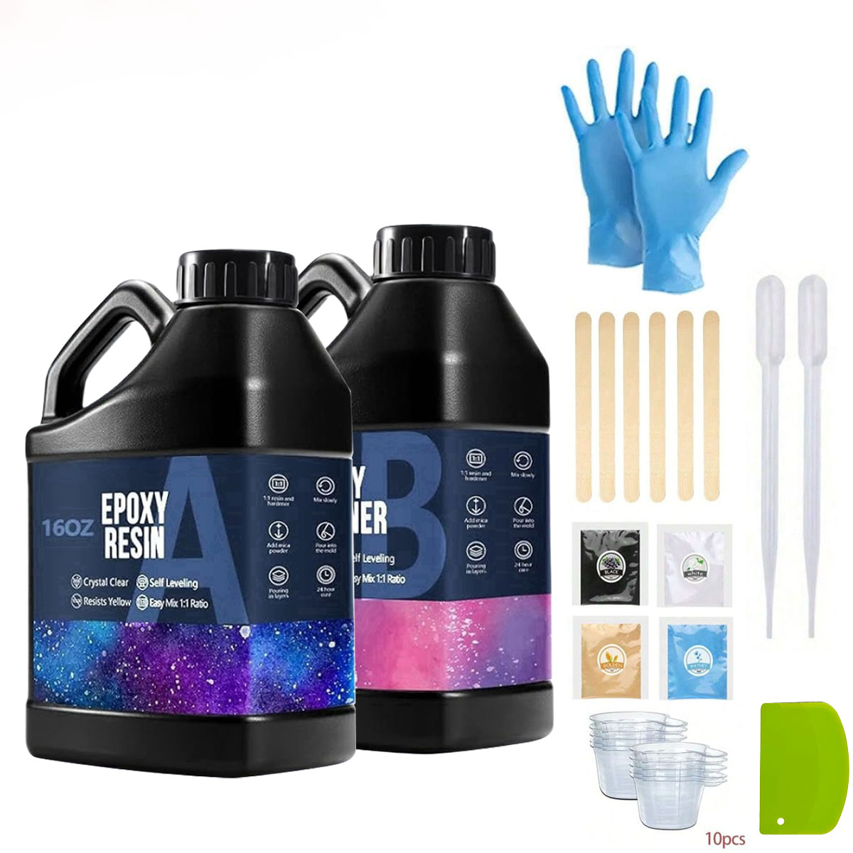 Resin Art Epoxy - 1000ml Kristalheldere Epoxyhars Kit Geen Vergeling
