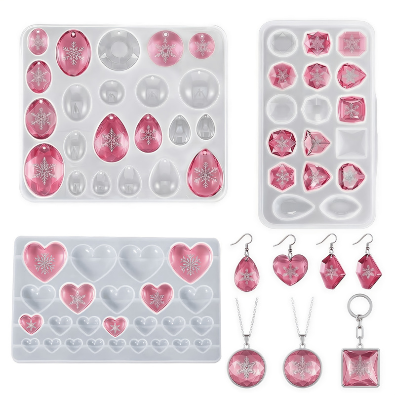 Resin Art Stone - 3-delige set edelsteen siliconen mal hars
