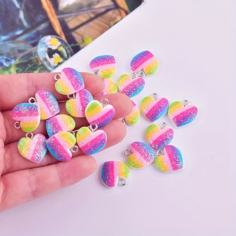 10 stuks kleurrijke hartvormig - Resin Art Essentials recensie en prijs