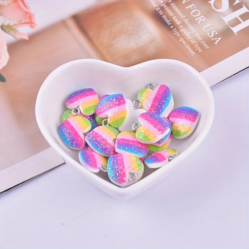 10 stuks kleurrijke hartvormig - Resin Art Essentials recensie en prijs