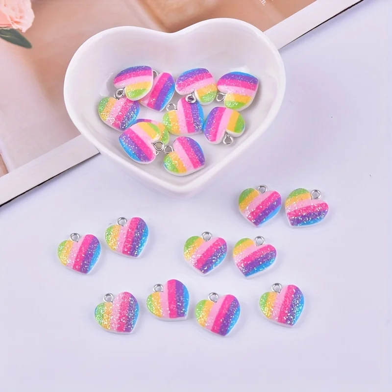 10 stuks kleurrijke hartvormig - Resin Art Essentials recensie en prijs