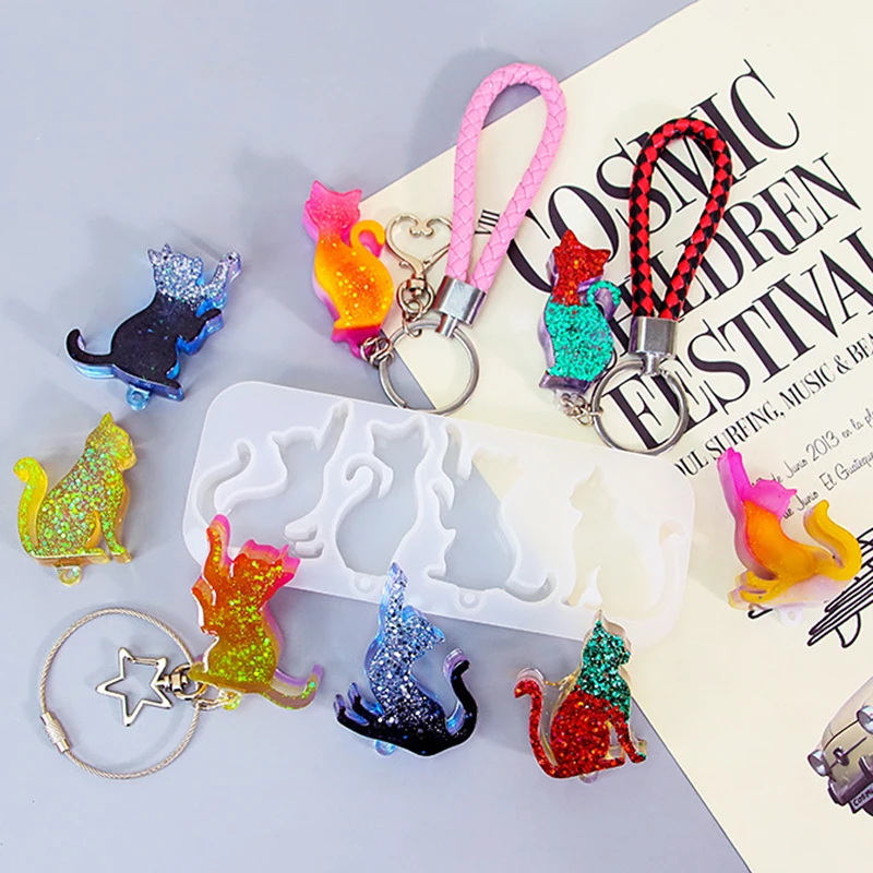 DIY kat vorm sleutelhanger han - Resin Art Stone recensie en prijs