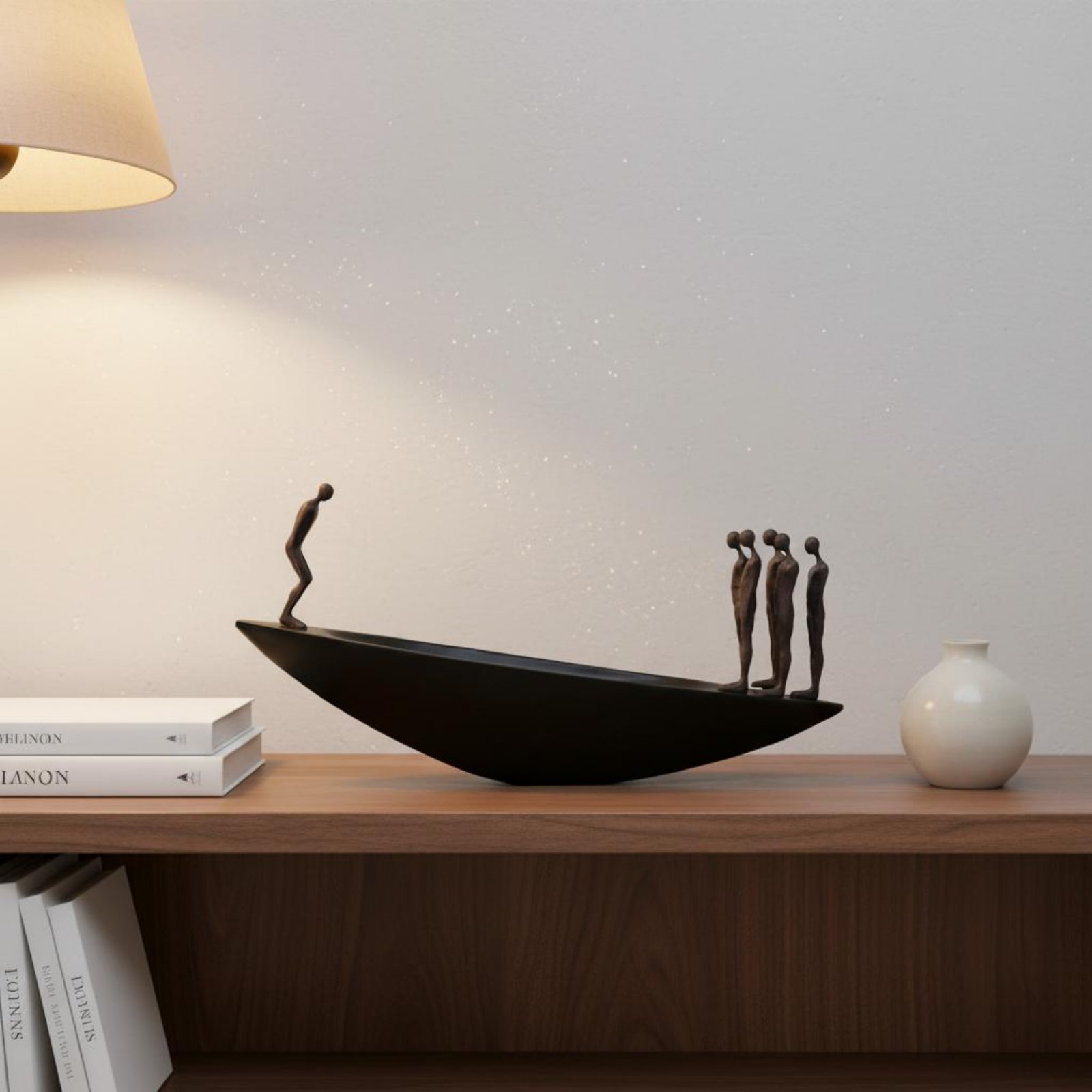 Modern hars zeilboot standbeel - Resin Artist recensie en prijs