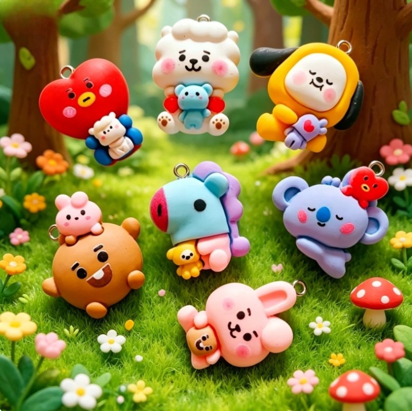 7 stks BT21 Hars Cartoon Charm - Resin Art Supplies recensie en prijs