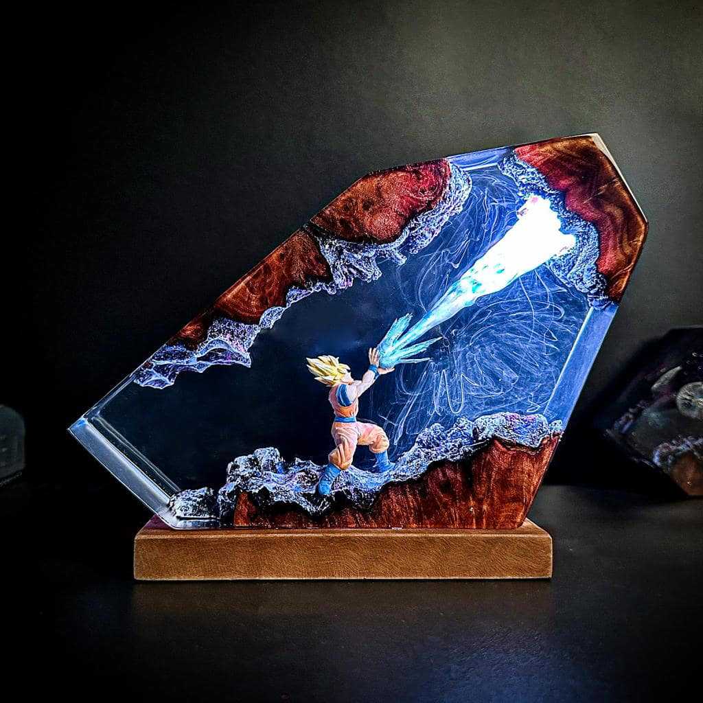 Goku Kamehameha Epoxyhars LED- - Resin Art Goku recensie en prijs