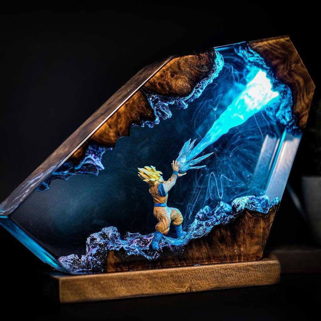 Goku Kamehameha Epoxyhars LED- - Resin Art Goku recensie en prijs