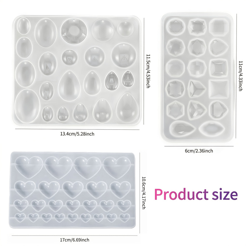 3-delige set edelsteen silicon - Resin Art Stone recensie en prijs