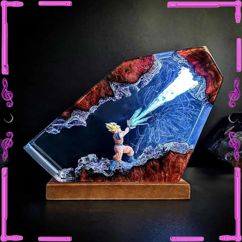 Goku Kamehameha Epoxyhars LED  - Resin Art Goku recensie en prijs
