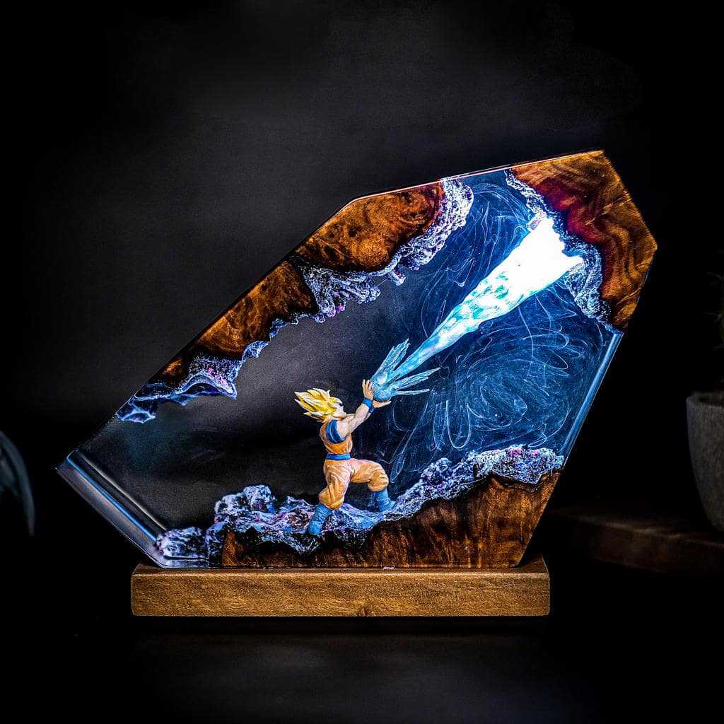 Goku Kamehameha Epoxyhars LED  - Resin Art Goku recensie en prijs