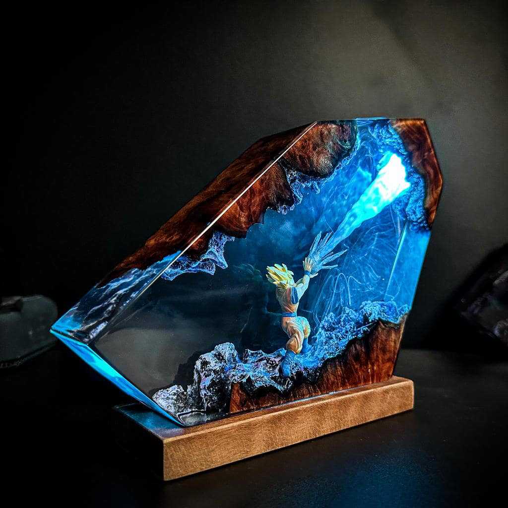 Goku Kamehameha Epoxyhars LED  - Resin Art Goku recensie en prijs